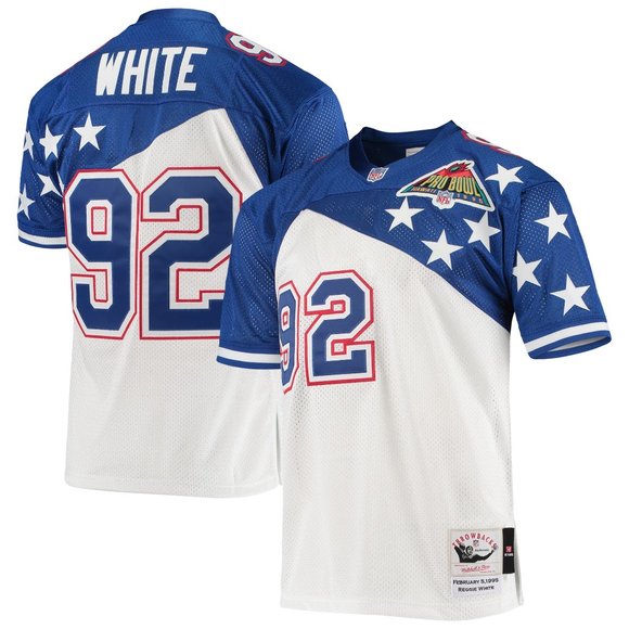 Reggie White NFC Mitchell & Ness 1995 NFL Pro Bowl Authentic Jersey - White/Blue - Picture 8 of 8